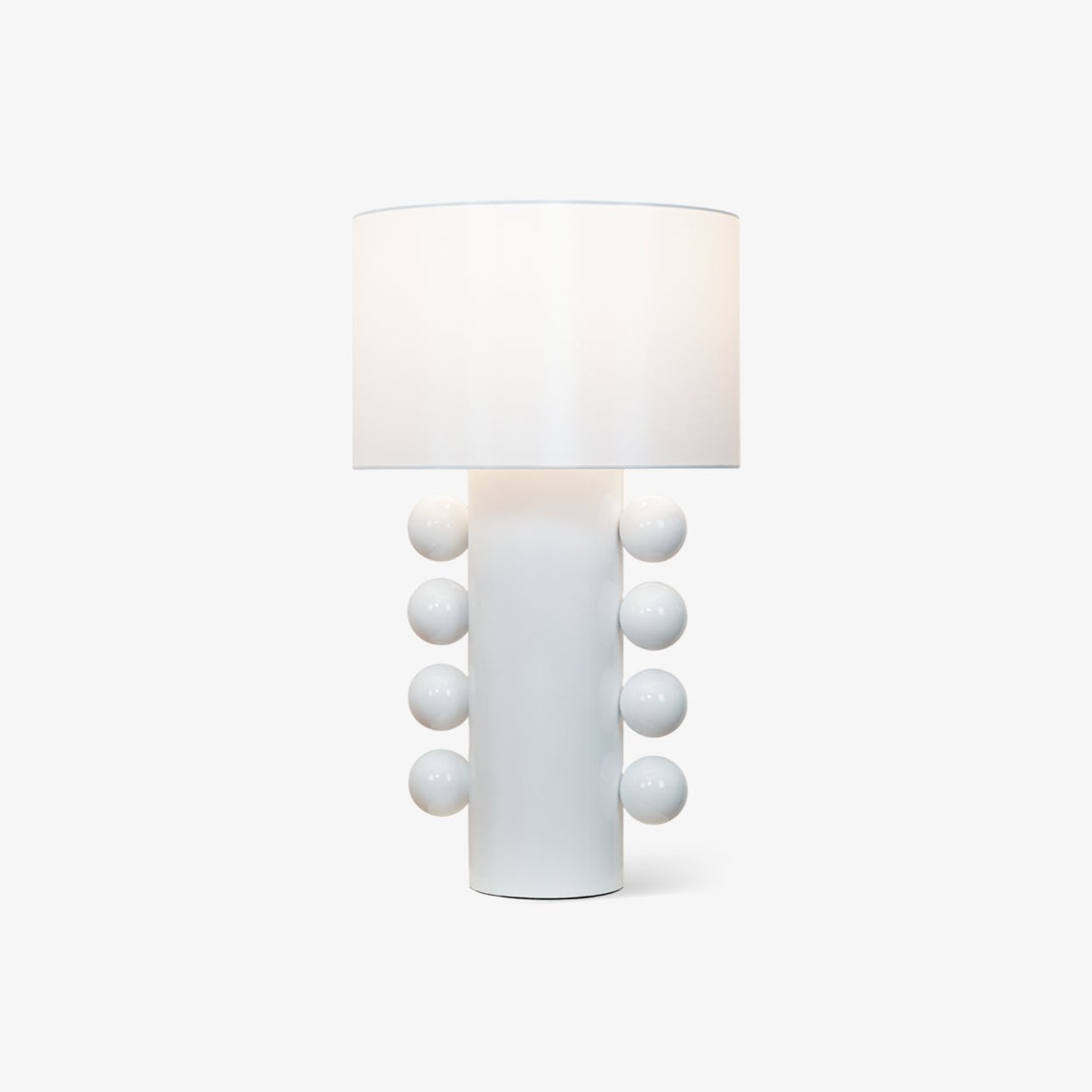 Contemporary Geometric Table Lamp with Spherical Base Accents for Modern Bedroom Decor