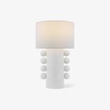 Contemporary Geometric Table Lamp with Spherical Base Accents for Modern Bedroom Decor