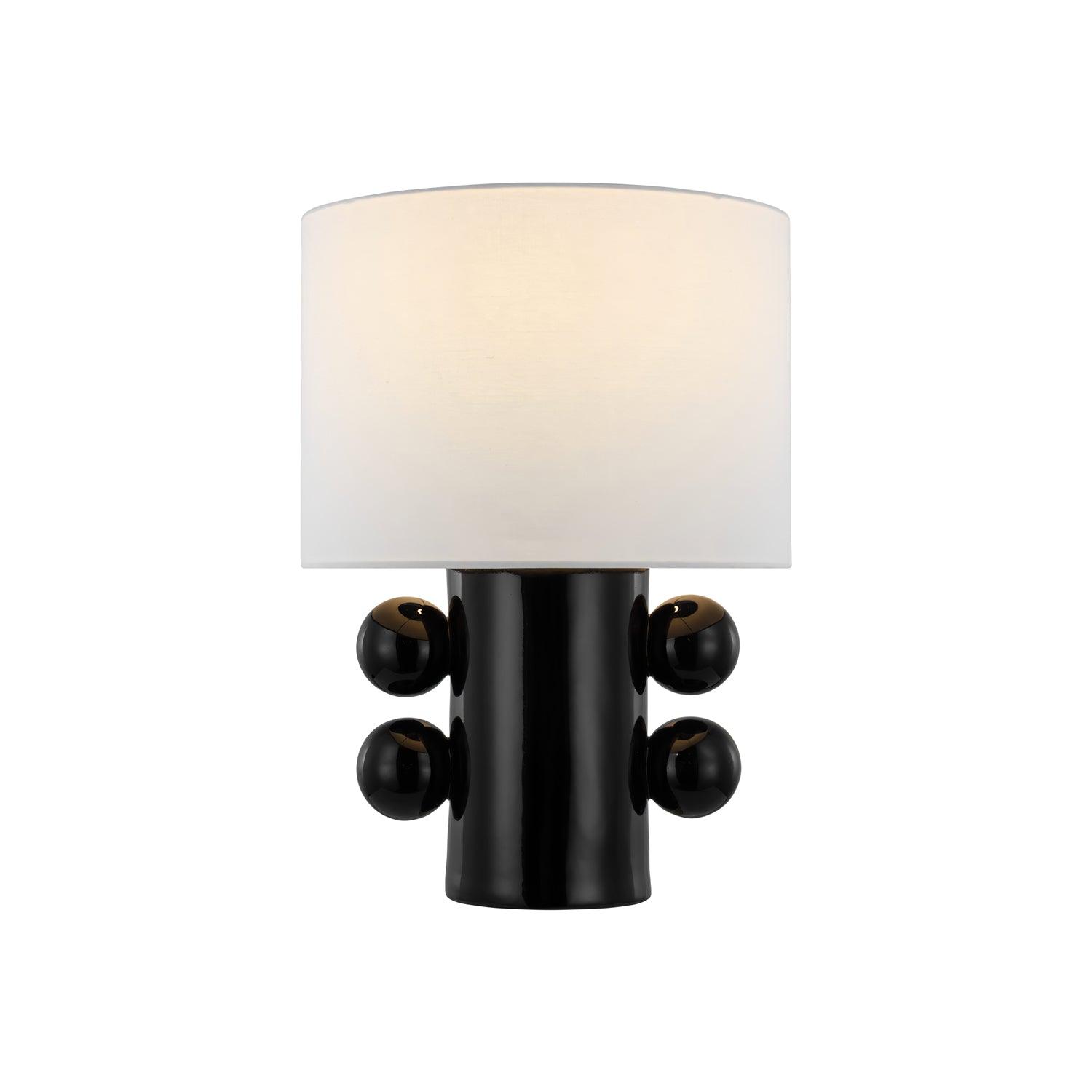 Contemporary Geometric Table Lamp with Spherical Base Accents for Modern Bedroom Decor