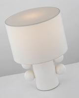 Contemporary Geometric Table Lamp with Spherical Base Accents for Modern Bedroom Decor
