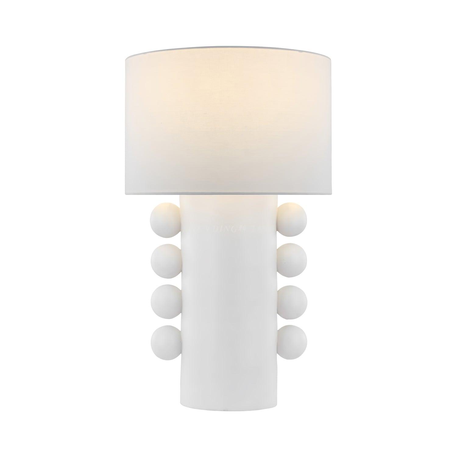Contemporary Geometric Table Lamp with Spherical Base Accents for Modern Bedroom Decor