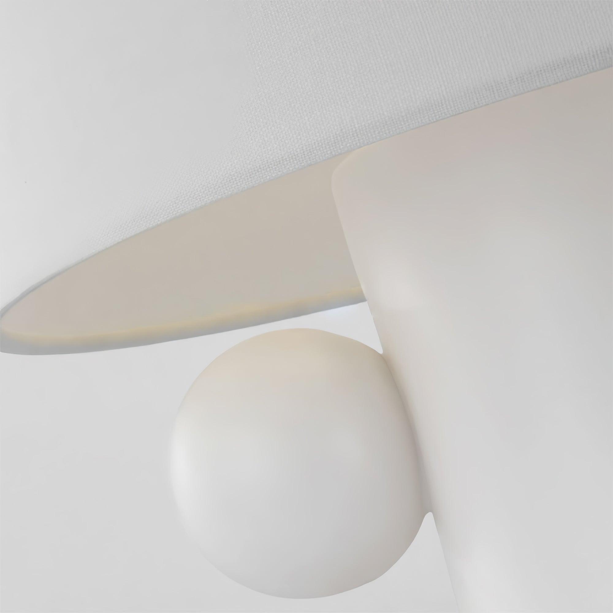 Contemporary Geometric Table Lamp with Spherical Base Accents for Modern Bedroom Decor