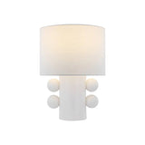 Contemporary Geometric Table Lamp with Spherical Base Accents for Modern Bedroom Decor
