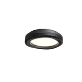 Timber Round Wood Ceiling Lamp Modern LED Flush Mount Light Fixture for Living Room and Bedroom