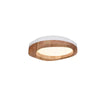 Timber Round Wood Ceiling Lamp Modern LED Flush Mount Light Fixture for Living Room and Bedroom
