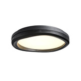 Timber Round Wood Ceiling Lamp Modern LED Flush Mount Light Fixture for Living Room and Bedroom