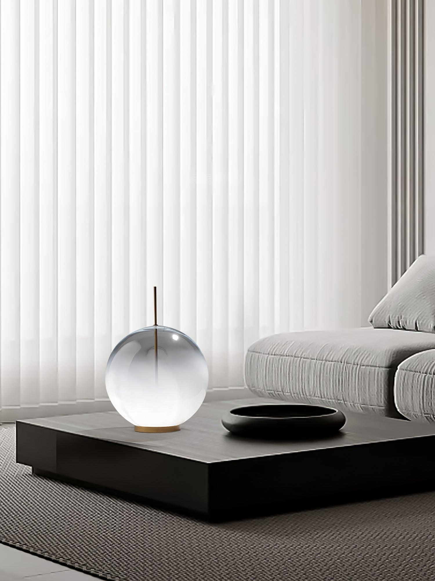 Modern Integrated LED Glass Table Lamp for Bedside and Living Room Decor
