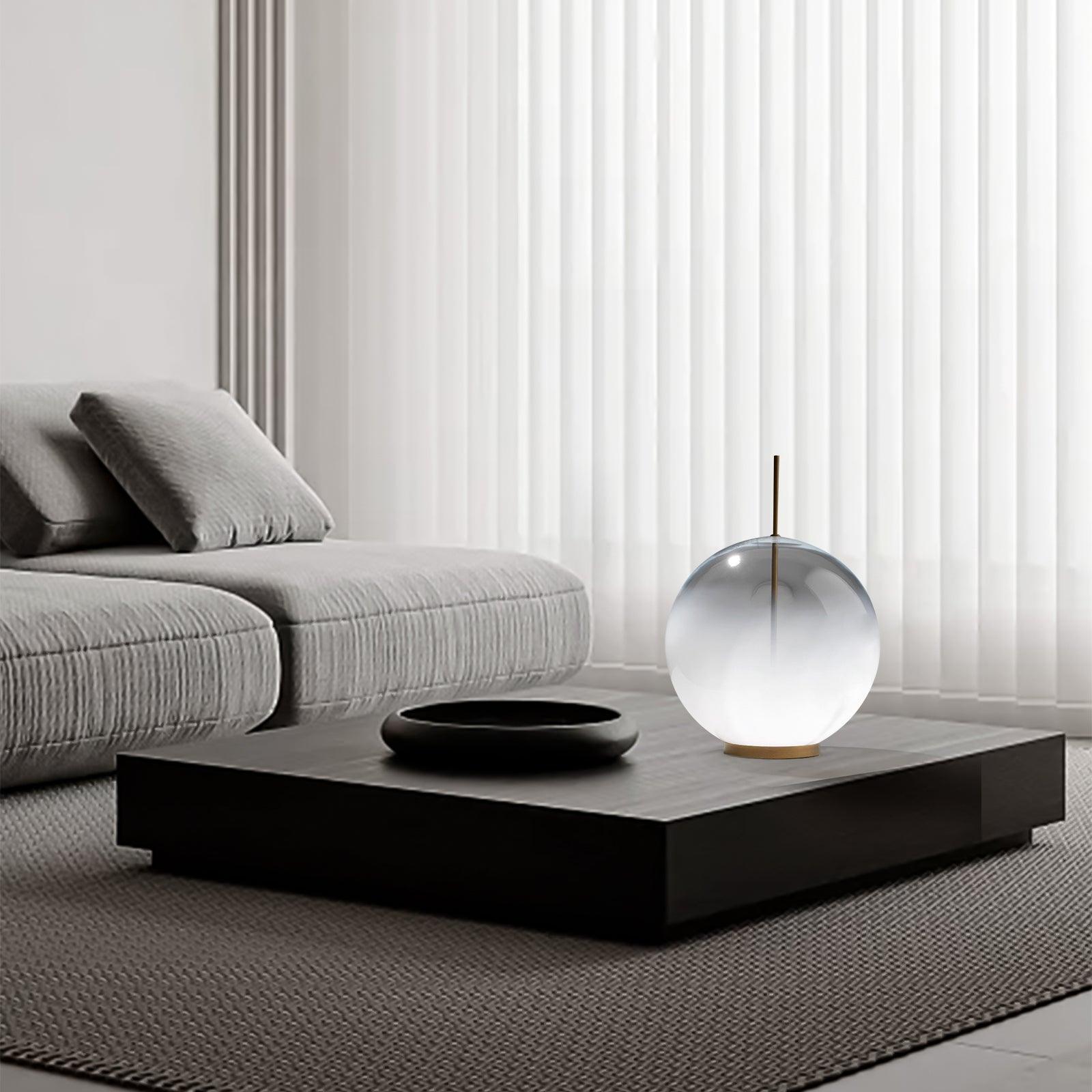 Modern Integrated LED Glass Table Lamp for Bedside and Living Room Decor