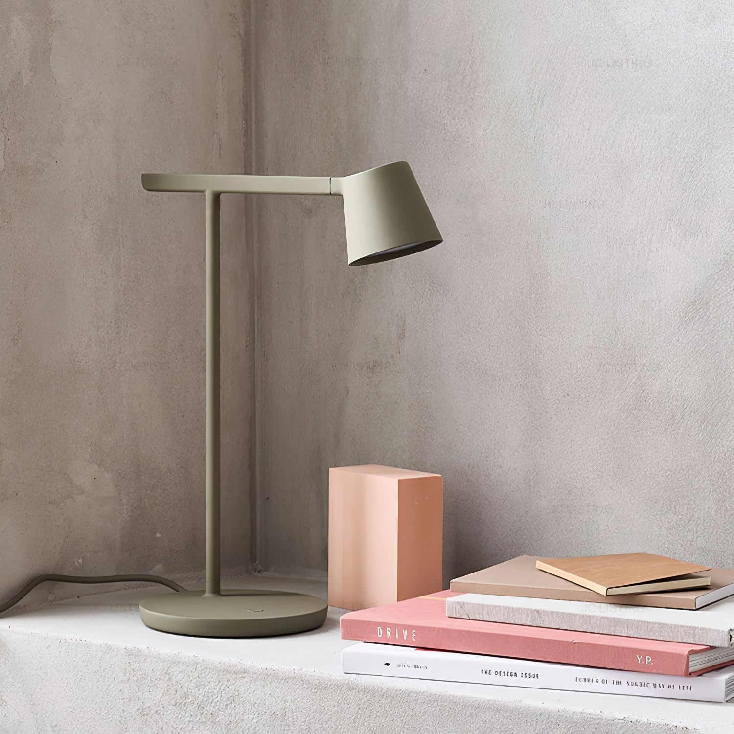 Modern Minimalist Tip Table Lamp with Adjustable Head and Dimmable LED Light for Workspace