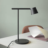 Modern Minimalist Tip Table Lamp with Adjustable Head and Dimmable LED Light for Workspace
