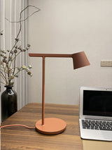 Modern Minimalist Tip Table Lamp with Adjustable Head and Dimmable LED Light for Workspace