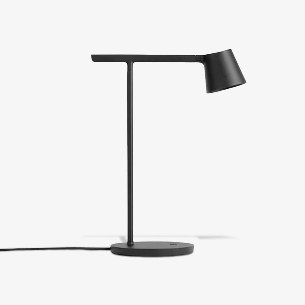 Modern Minimalist Tip Table Lamp with Adjustable Head and Dimmable LED Light for Workspace