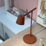 Modern Minimalist Tip Table Lamp with Adjustable Head and Dimmable LED Light for Workspace