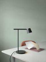 Modern Minimalist Tip Table Lamp with Adjustable Head and Dimmable LED Light for Workspace