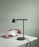 Modern Minimalist Tip Table Lamp with Adjustable Head and Dimmable LED Light for Workspace