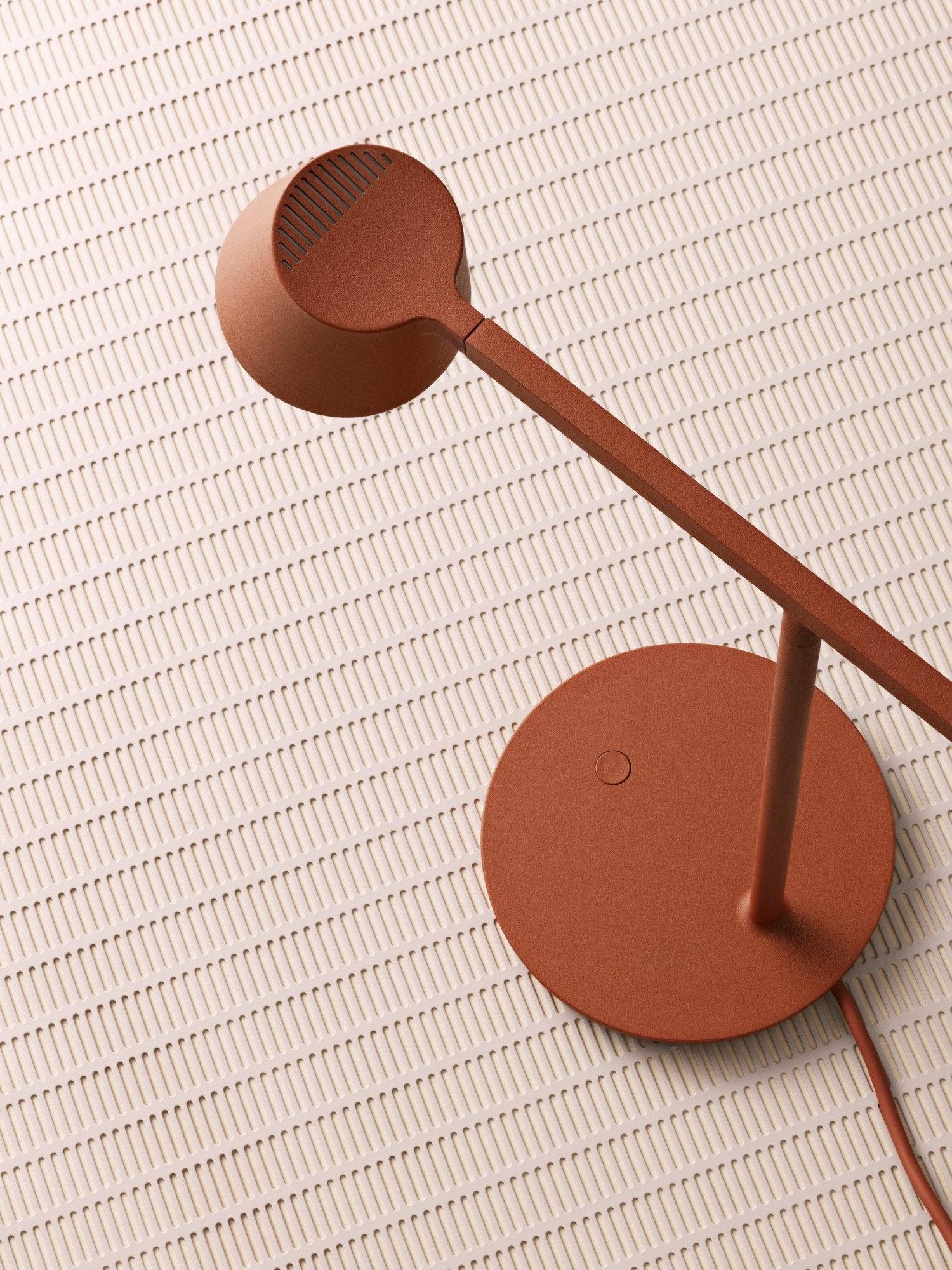Modern Minimalist Tip Table Lamp with Adjustable Head and Dimmable LED Light for Workspace