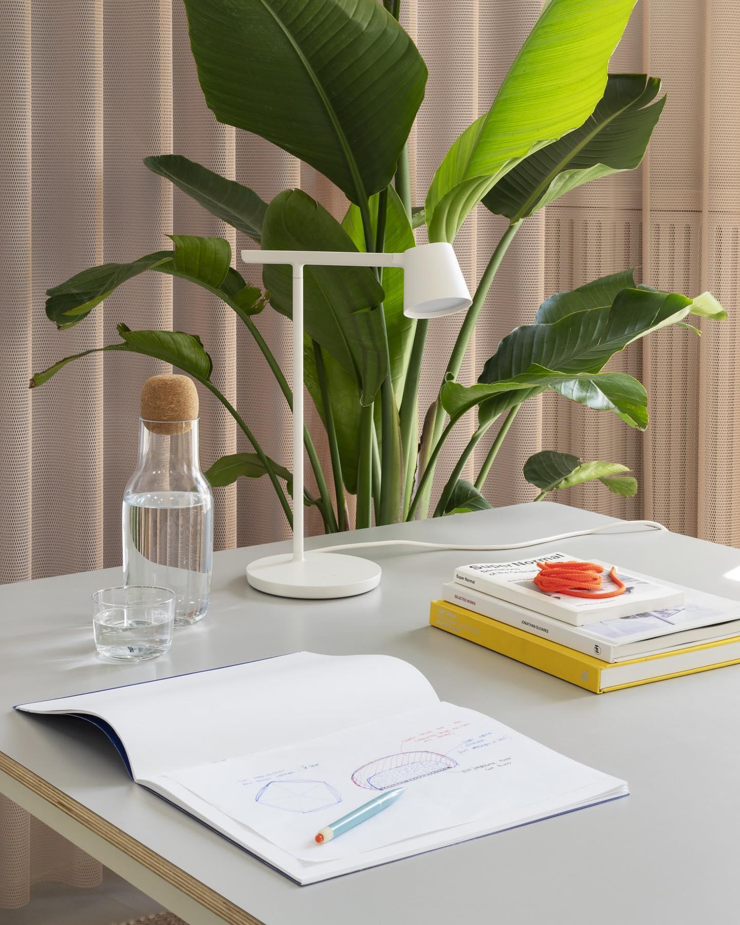 Modern Minimalist Tip Table Lamp with Adjustable Head and Dimmable LED Light for Workspace