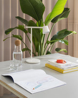 Modern Minimalist Tip Table Lamp with Adjustable Head and Dimmable LED Light for Workspace