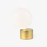 Modern Handcrafted Glass Globe Desk Lamp Gold Minimalist Table Light for Home Office
