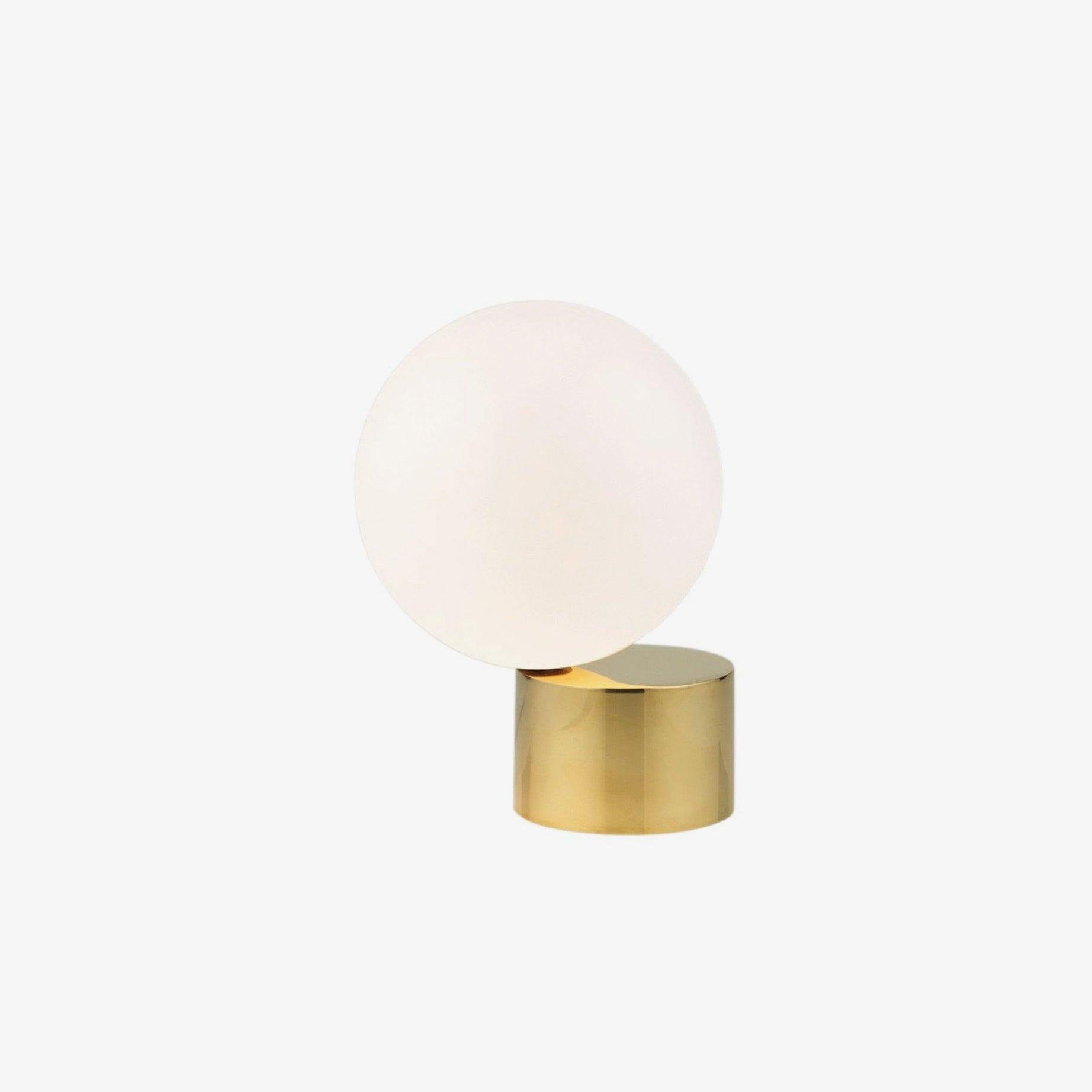 Modern Handcrafted Glass Globe Desk Lamp Gold Minimalist Table Light for Home Office