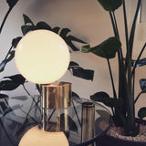 Modern Handcrafted Glass Globe Desk Lamp Gold Minimalist Table Light for Home Office