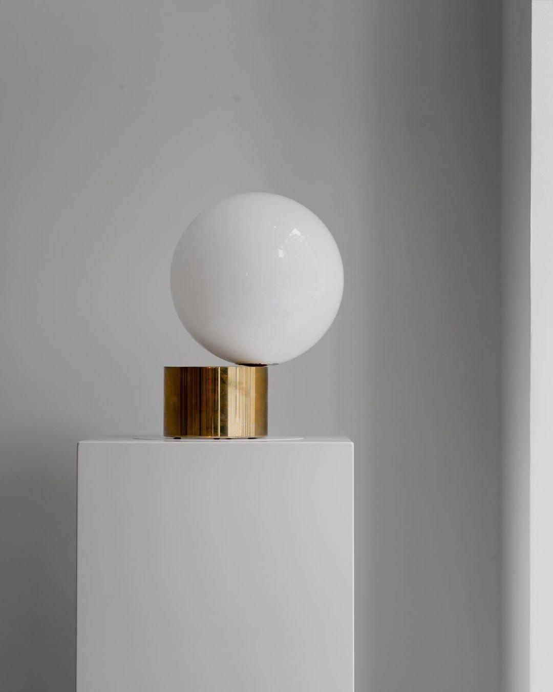 Modern Handcrafted Glass Globe Desk Lamp Gold Minimalist Table Light for Home Office
