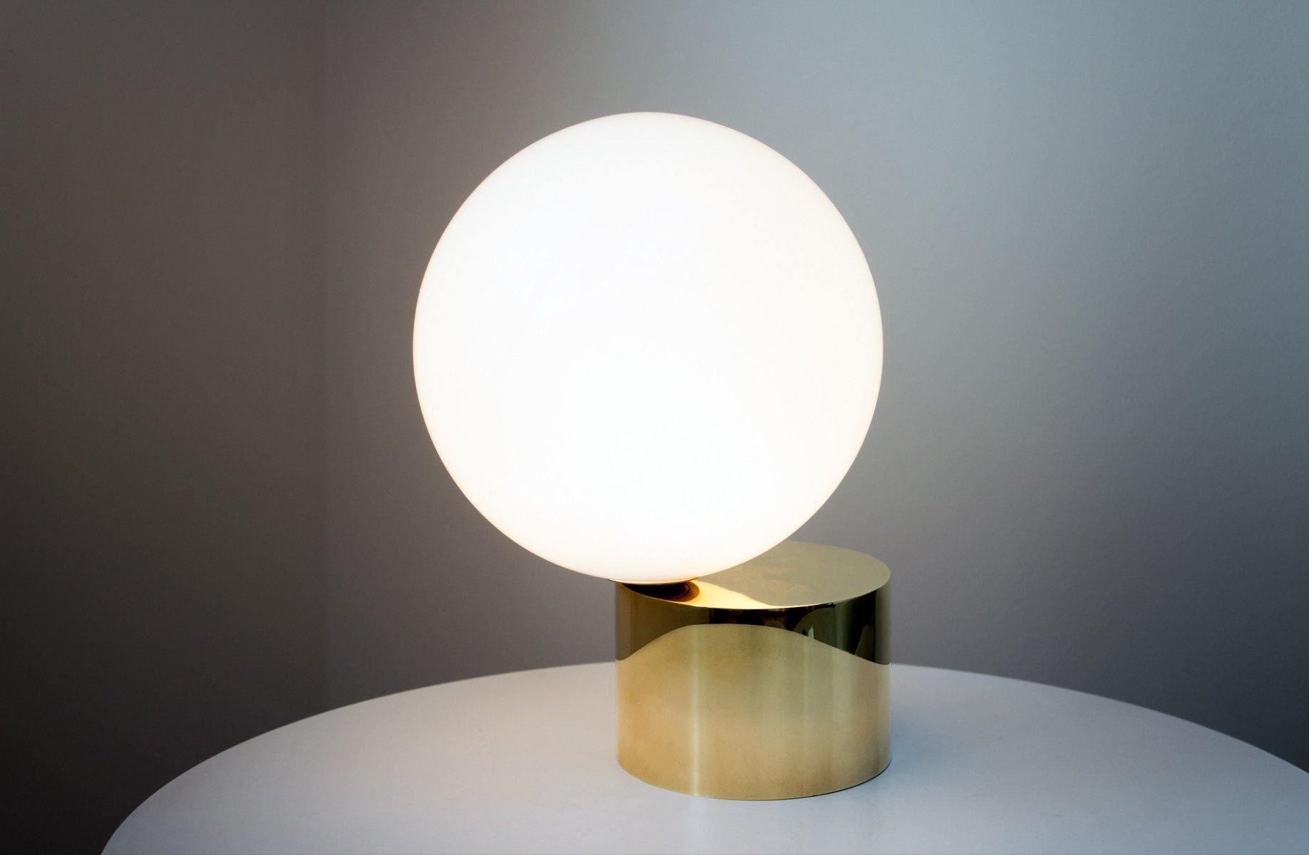 Modern Handcrafted Glass Globe Desk Lamp Gold Minimalist Table Light for Home Office