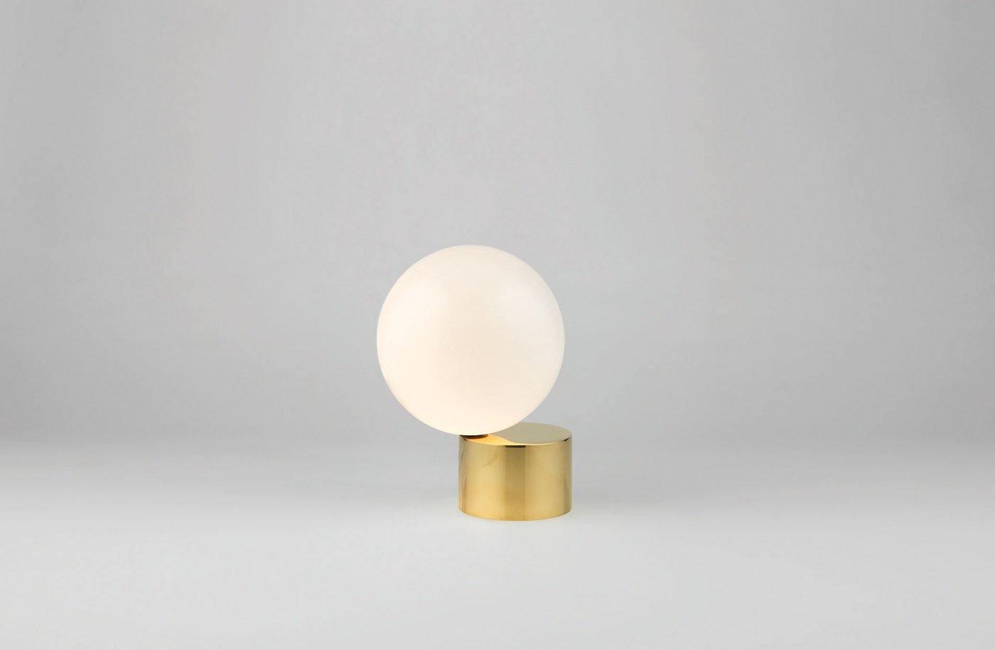 Modern Handcrafted Glass Globe Desk Lamp Gold Minimalist Table Light for Home Office