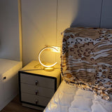 Tivoli Modern Round Brass LED Table Lamp Minimalist Bedside Lighting for Bedroom