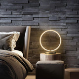Tivoli Modern Round Brass LED Table Lamp Minimalist Bedside Lighting for Bedroom