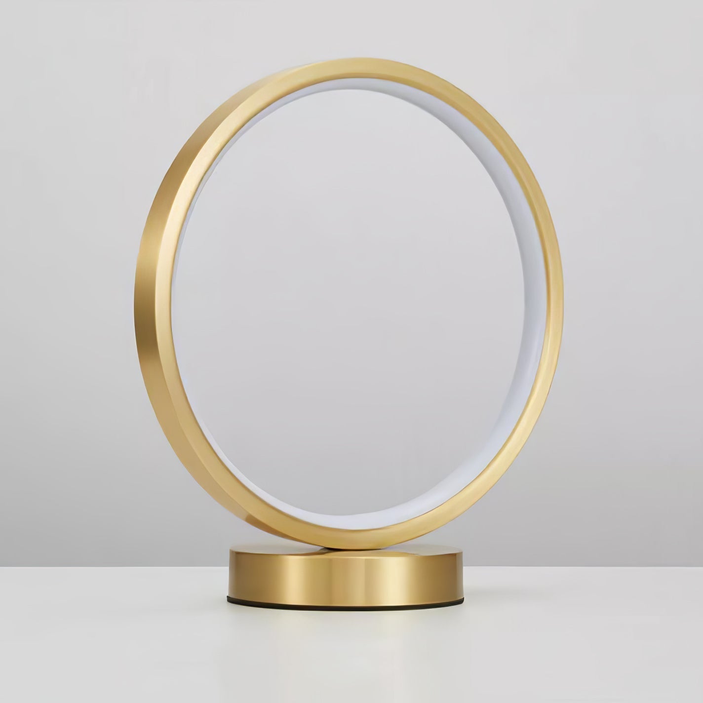 Tivoli Modern Round Brass LED Table Lamp Minimalist Bedside Lighting for Bedroom