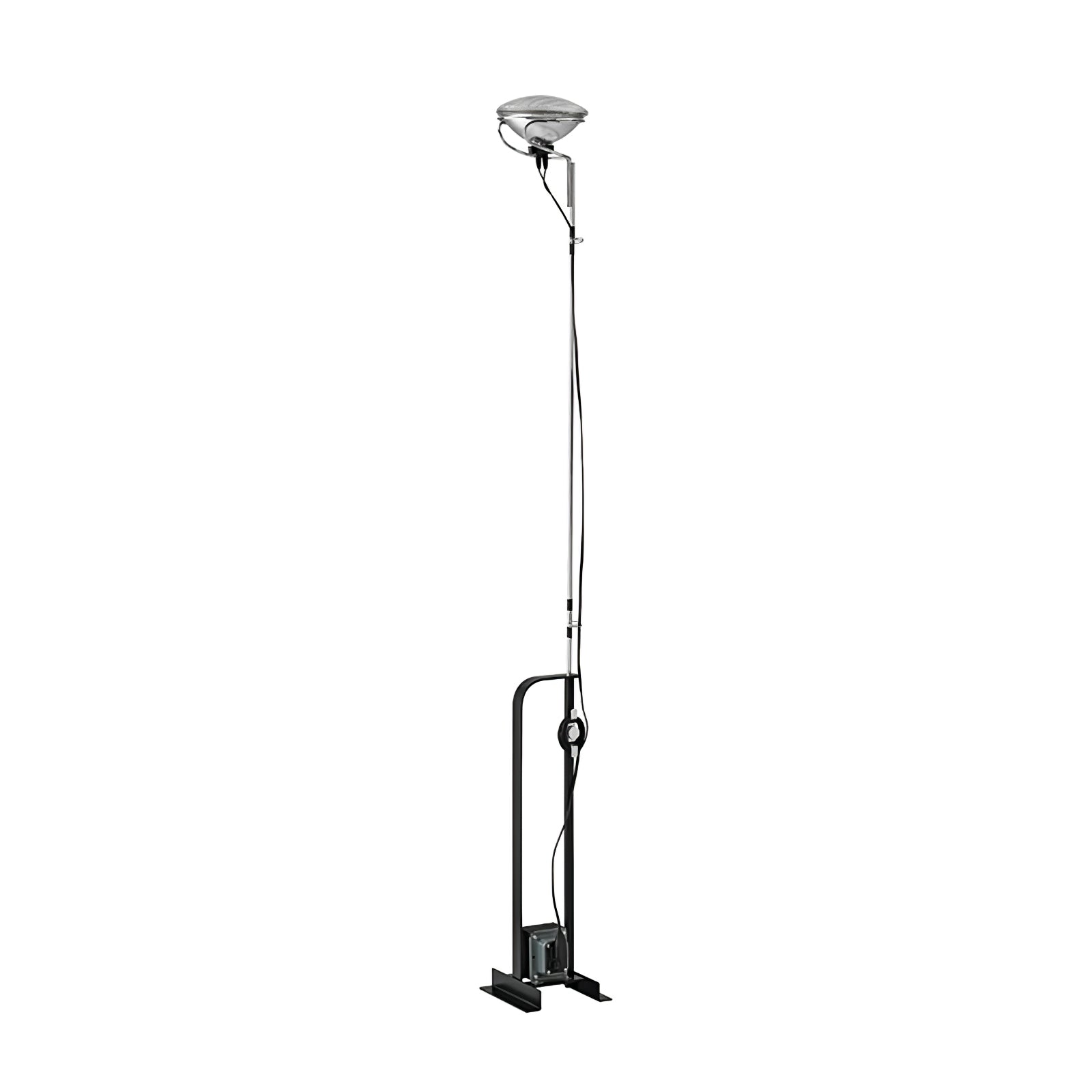 Modern Industrial Adjustable LED Floor Lamp with Telescopic Stem for Living Room Lighting