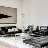 Modern Industrial Adjustable LED Floor Lamp with Telescopic Stem for Living Room Lighting