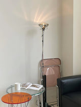 Modern Industrial Adjustable LED Floor Lamp with Telescopic Stem for Living Room Lighting