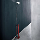 Modern Industrial Adjustable LED Floor Lamp with Telescopic Stem for Living Room Lighting