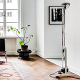 Modern Industrial Adjustable LED Floor Lamp with Telescopic Stem for Living Room Lighting