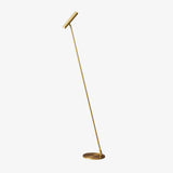 Modern Slim Brass LED Uplight Floor Lamp with Three Color Temperatures for Contemporary Living Rooms