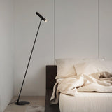 Modern Slim Brass LED Uplight Floor Lamp with Three Color Temperatures for Contemporary Living Rooms