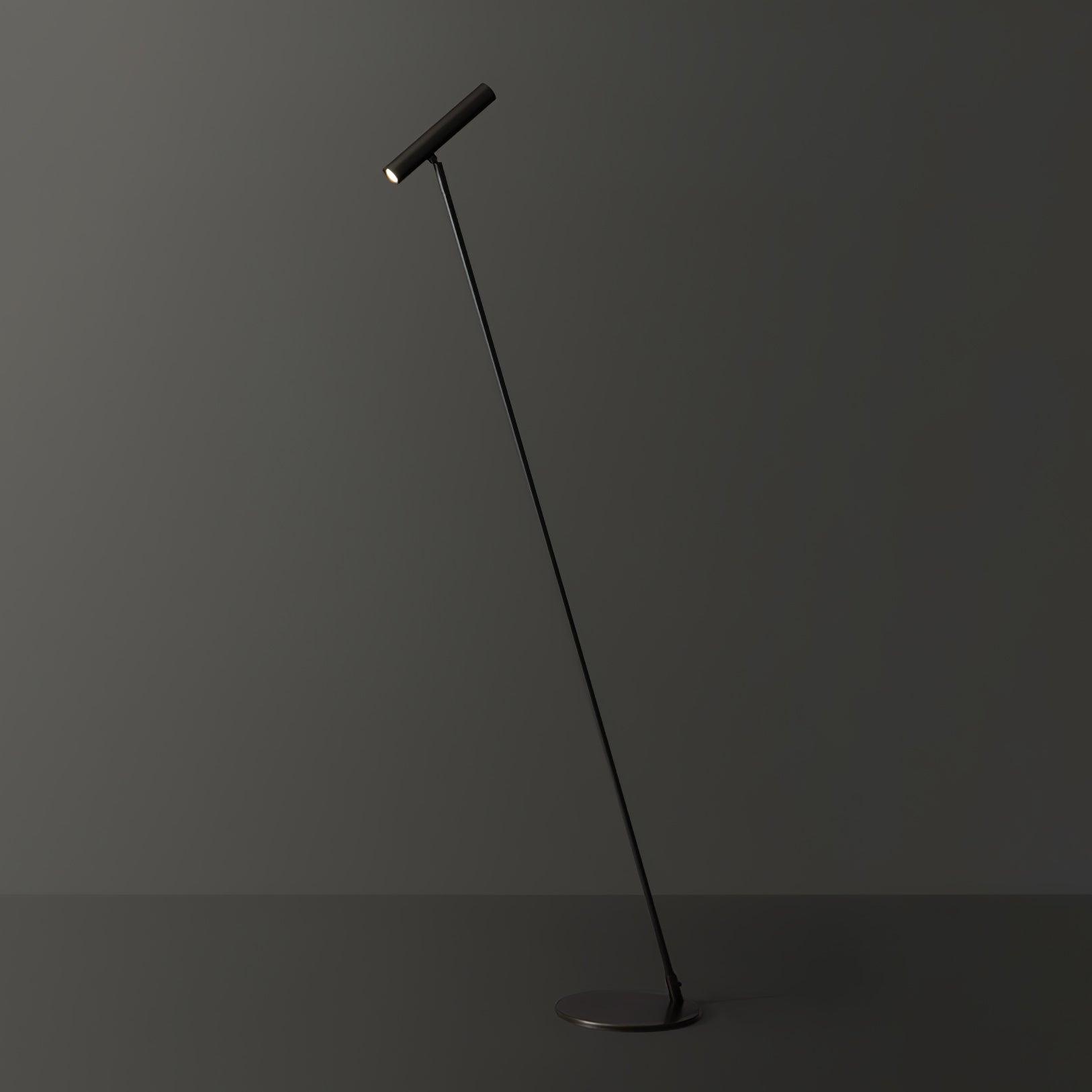 Modern Slim Brass LED Uplight Floor Lamp with Three Color Temperatures for Contemporary Living Rooms