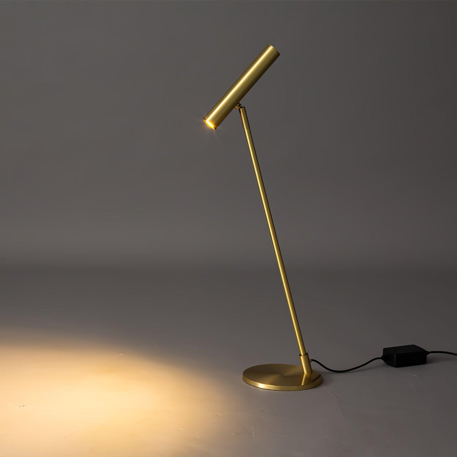 Tom Modern Brass LED Table Lamp with Adjustable Head and Three Color Temperatures