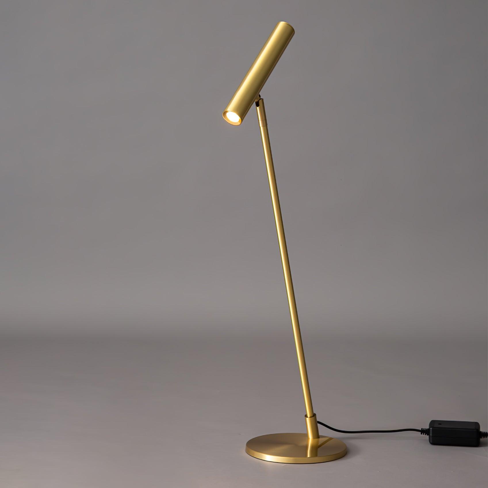 Tom Modern Brass LED Table Lamp with Adjustable Head and Three Color Temperatures