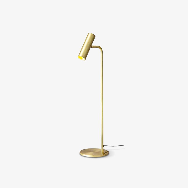 Modern Brass LED Table Lamp with Adjustable Head and Satin Finish Design