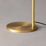 Modern Brass LED Table Lamp with Adjustable Head and Satin Finish Design