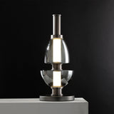 Modern Totem Geometric Glass Table Lamp with Integrated LED for Living Room Decor