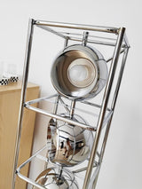 Modern Tower of Spheres Floor Lamp Chrome Geometric Lighting with Glass Globes