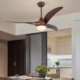 Traditional 52 Inch LED Ceiling Fan with Integrated Light and Remote Control