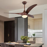 Traditional 52 Inch LED Ceiling Fan with Integrated Light and Remote Control