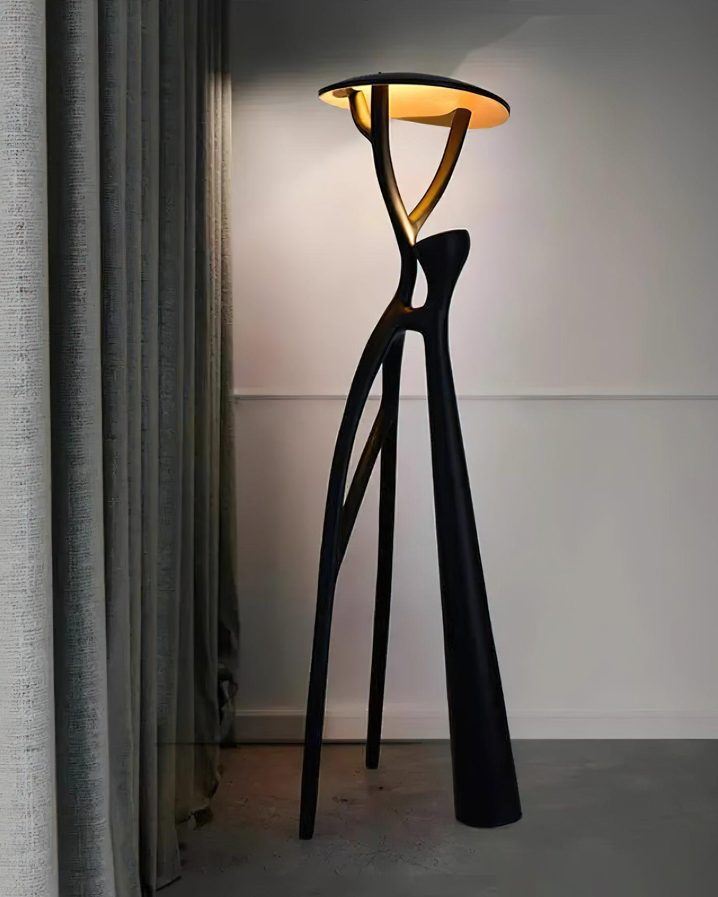 Artistic Tree of Life Sculpture LED Floor Lamp Modern Uplight for Living Room Office