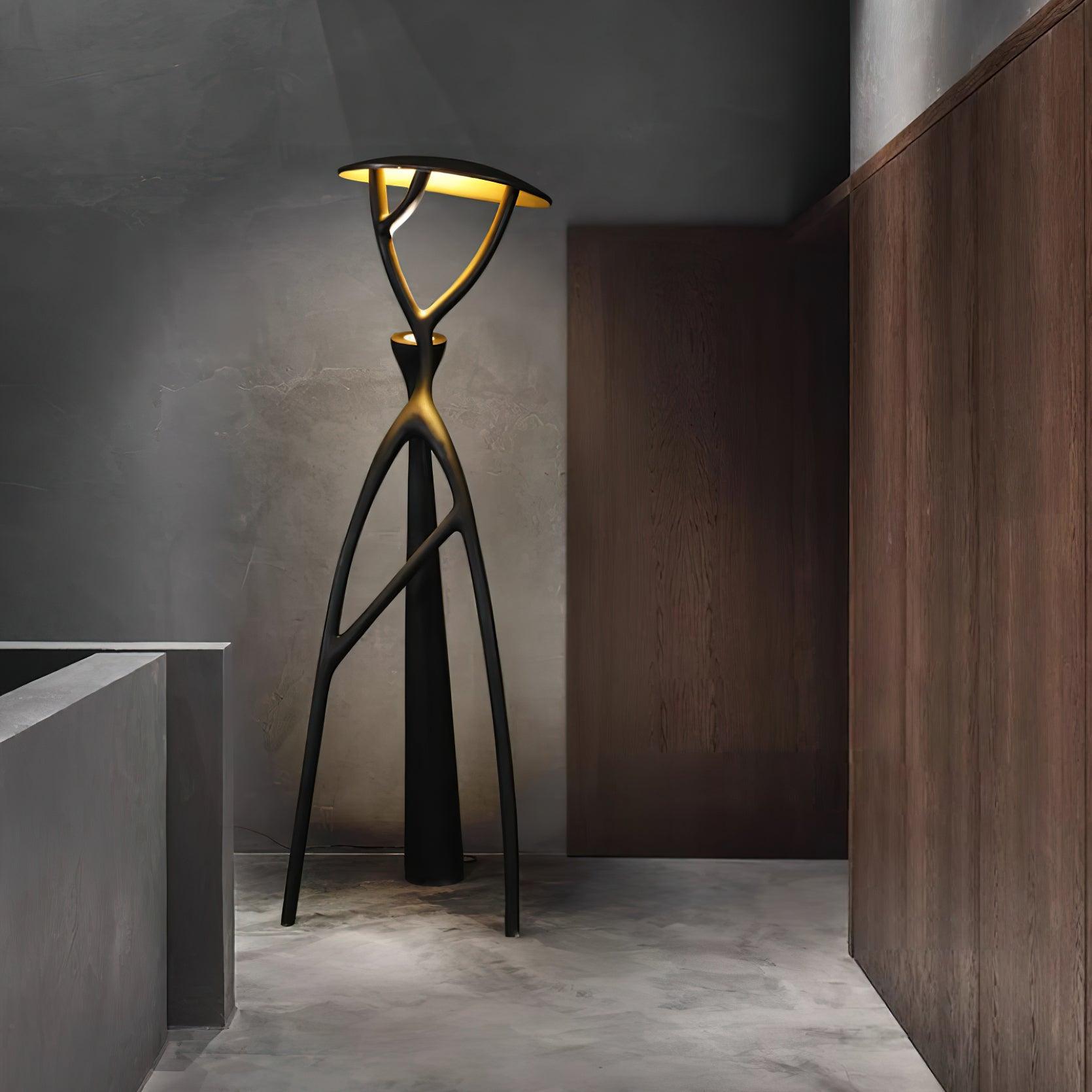 Artistic Tree of Life Sculpture LED Floor Lamp Modern Uplight for Living Room Office