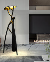Artistic Tree of Life Sculpture LED Floor Lamp Modern Uplight for Living Room Office